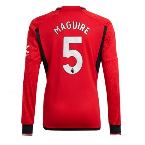 Manchester United Harry Maguire #5 Replica Home Stadium Shirt 2023-24 Long Sleeve